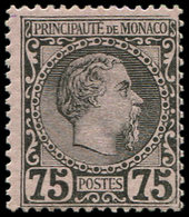 * MONACO 8 : 75c. Noir Sur Rose, Charles III, Frais Et TB - ...-1885 Préphilatélie