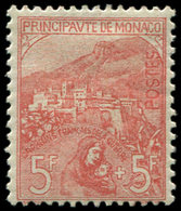 * MONACO 33 : 5f. + 5f. Rose Sur Verdâtre, TB - ...-1885 Préphilatélie