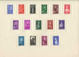 MONACO 234/48 : 2ème Série Princes, Essai D'épreuve Collective Sur Papier Blanc, RR, TB - ...-1885 Préphilatélie