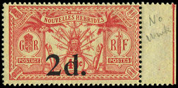 * NOUVELLES HEBRIDES 69 : 2d. Sur 40c. Rouge-orange, Bdf, TB - Sonstige & Ohne Zuordnung