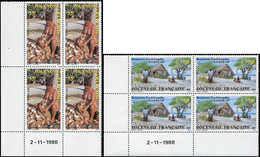 ** POLYNESIE FRANCAISE 326/27 : Le Coprah, BLOCS De 4 CD 2/11/88, TB - Neufs