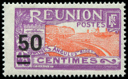 ** REUNION 123A : 50 Sur 45c. Violet Et Orange, TB - Autres & Non Classés