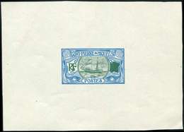 SAINT PIERRE ET MIQUELON Type Bateau De Pêche De 1909, épreuve D'artiste Sans La Valeur, En Bleu Et Vert, TB - Gebraucht