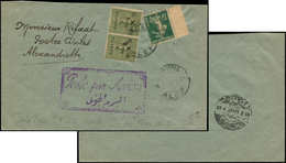 Let SYRIE 35 Et 37 PAIRE Obl. ALEP 10/4/21 S. Env., Cachet Bilingue Poste Par Avion, Arr. ALEXANDRETTE, TB - Autres & Non Classés