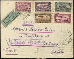 Let SYRIE 239A, 239C, 239G, PA 69A Et 69E : Foire De Damas Obl. Càd ANTIOCHE 2/7/36 Sur Env. Par Avion, TB - Sonstige & Ohne Zuordnung