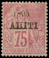 * TAHITI 29 : 75c. Rose, Surch. AHITI, TB - Autres & Non Classés