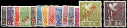 ** BERLIN 1B/18B : Les 14 Valeurs Surcharge ROUGE, TB - Unused Stamps