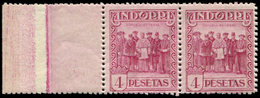 ** ANDORRE ESPAGNOL 25A : 4p. Lilas-rose, PAIRE Bdf, N°A000,072, TB - Other & Unclassified