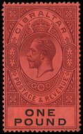 ** GIBRALTAR 72 : 1£. Violet Et Noir Sur Rouge, TB. C - Gibilterra