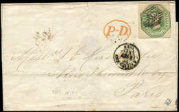 Let GRANDE BRETAGNE 7 : 1s. Vert Obl. S. LSC De Londres Du 16/2/55 Pour Paris, TB - Lettres & Documents