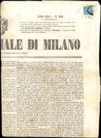Let ITALIE (ANCIENS ETATS) LOMBARDO-VENETIE Journaux 3 : Mercure Bleu Obl. COMO 18/9/57 S. Journal, Signé Sorani, B/TB,  - Lombardo-Venetien