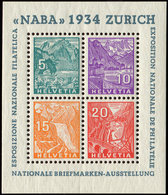 ** SUISSE BF 1 : Naba 1934, TB - Blocks & Kleinbögen