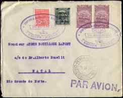 Let BRESIL 203 : 300r. Rose + PA 20 Paire Horiz. Et PA 1 Obl. Càd 29/4/30, 1ère Liaison RECIFE-NATAL S. Env., Griffe "PA - Autres & Non Classés