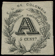 (*) COLOMBIE Timbres Pour Lettres Chargées 2 : 5c. Noir, TB - Colombia