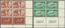 ** ISRAEL 29/30 : 2ème Anniversaire De L'Etat, BLOCS De 4 Cdf Avec Tabs, TB - Other & Unclassified