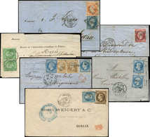 Let Petit Lot De 6 Lettres Affts Divers Empire, Bon Lot, B Et TB - Verzamelingen (in Albums)