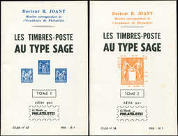 Joany, Les Timbres Postes Au Type Sage, Tome I Et II, édition MDP, TB - Autres & Non Classés