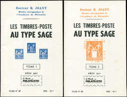 Joany, Les Timbres Postes Au Type Sage, Tome I Et II, édition MDP, TB - Altri & Non Classificati