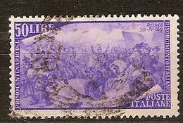 Italie Italia 1948 Yvertn° 528 (o) Oblitéré Cote 6 Euro Centenaire Risorgimento - 1946-60: Used