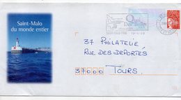2000-PAP Repiquage Luquet - SAINT MALO Du Monde Entier ( Phare ) Cachet  St Malo "Quai Des Bulles" - Prêts-à-poster: Repiquages /Luquet