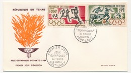 TCHAD => 2 FDC - Poste Aérienne / Jeux Olympiques De Tokyo - 30 Juillet 1964 - FDC