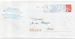 2002 --PAP Repiquage Luquet --BOURG DE THIZY-69 ---Cachet  Concordant Avec Flamme Sculpture Rond-point De L'Euro - Prêts-à-poster: Repiquages /Luquet