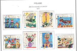 Polonia PO 1971 25 Ann.Unicef Scott.1809/1816+See Scan On Scott.Page; - Gebruikt