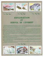 Exploration Et Survol De L'EVEREST 12 Chromos Collées Sur 2 Pages D'album TB 2 Scans - Nestlé