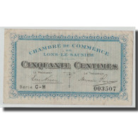 France, Lons-le-Saunier, 50 Centimes, TTB+, Pirot:74-17 - Chambre De Commerce