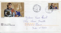 1998--PAP Repiquage Héros D'aventures  "LANCELOT"  De LAVAL DE CERE-46 Pour TOURS-37--Beaux Cachets Ronds - PAP:  Varia (1995-...)