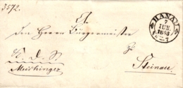 Thurn U Taxis, Brief Aus Hanau An Den Bürgermeister In Steinau An Der Strasse, 1853 - Lettres & Documents
