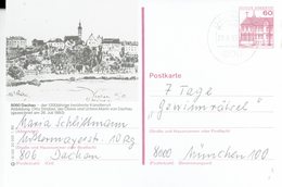 GERMANY 1983 - DACHAU  -POSTKARTE -OBL  "" 28.8.1983 - DER 1200 JAHRE BERUHMTE KUNSTLERORT... IMAGE  PRESTAMPED  0,60 DM - Dachau