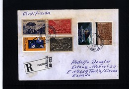 French Andorra 2002 Interesting Registered Letter - Cartas & Documentos