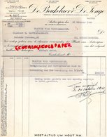 BELGIQUE- RARE FACTURE DE BEUKELAER & DE JONGE-A. DE GEYTER-FRED P. DE JONGE-ANVERS-ANTWERPEN--1940 - Ambachten