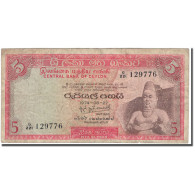 Billet, Ceylon, 5 Rupees, 1974-08-27, KM:73a, B+ - Sri Lanka