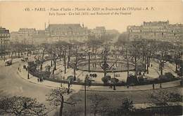 - Paris -ref-C528- Place D Italie -mairie Du XIIIe Arrt Et Boulevard De L Hopital - - Vue Panoramique - Carte Bon Etat - - Arrondissement: 13