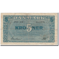 Billet, Danemark, 5 Kroner, 1944, KM:35a, TB - Danimarca