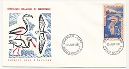 MAURITANIE => 3 FDC - Oiseaux Poste Aérienne / Flamant Rose, Spatule, Goéland Railleur - 30 Juin 1961 - Nouachott - Mauritanië (1960-...)