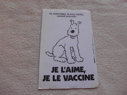 CARTE PUBLICITE ...VACCINATION DES CHIENS.. - Hergé