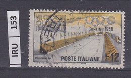 ITALIA REPUBBLICA 1956	Olimpiadi Di Cortina L.  12, Usato - 1946-60: Usati