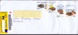 Turkey Registered Einschreiben Label Mult. Franked ISTANBUL 2018 Cover Brief BRØNDBY STRAND Denmark - Lettres & Documents