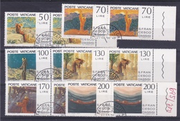 1977 Vatican Vaticano SAN FRANCESCO D'ASSISI 2 Serie Di 6v. Usate Con Gomma Con Alcuni Dentini Del 50L Ossidati - Used Stamps