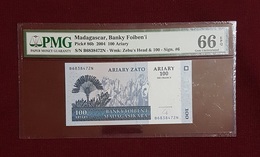 Madagascar :100 Ariary (2004 Pk 86b) PMG 66 EPQ - GEM - NC - Madagaskar