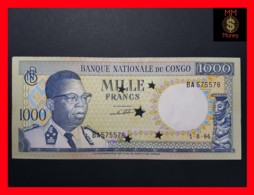 CONGO  1.000 1000 Francs 1.8.1964 P. 8 A Perforate 5 Star   Spots   UNC - Demokratische Republik Kongo & Zaire