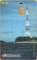 Maldives - MAL-C-07, Telecom Tower, 335MLDGIE, Telecommunication, 3/00, Used As Scan - Maldiven