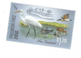 New Zealand 2018. Heron Egretta, 1 Stamp From Set, MNH - Grues Et Gruiformes