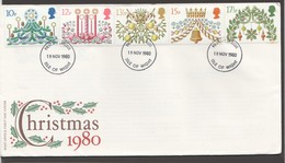 1980  Christmas  SG 1138-1142 - 1971-1980 Decimal Issues
