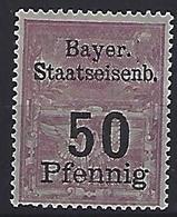 Bayern 1911 Staatseisenbahn 50pf (**) MNH - Other & Unclassified