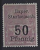 Bayern 1911 Staatseisenbahn 50pf (*) MNG - Autres & Non Classés