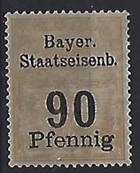 Bayern 1911 Staatseisenbahn 90pf (*) MNG - Autres & Non Classés